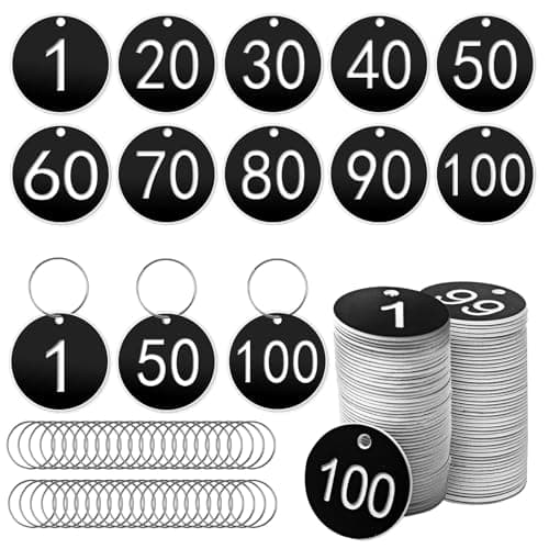 U.S. Stamp & Sign Numbered Plastic Tags