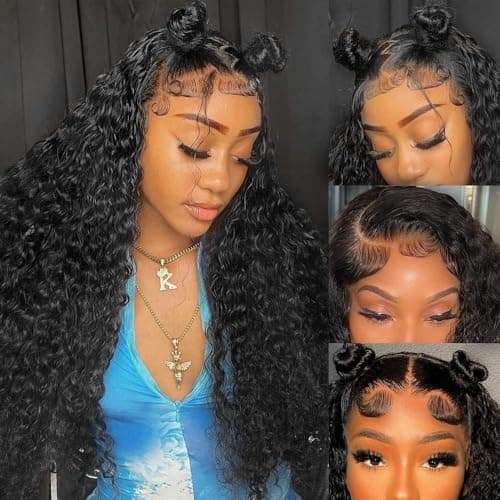 Malaysian Water Wave Wig Wet And Wavy Lace Front Human Hair Wigs 30inch ...