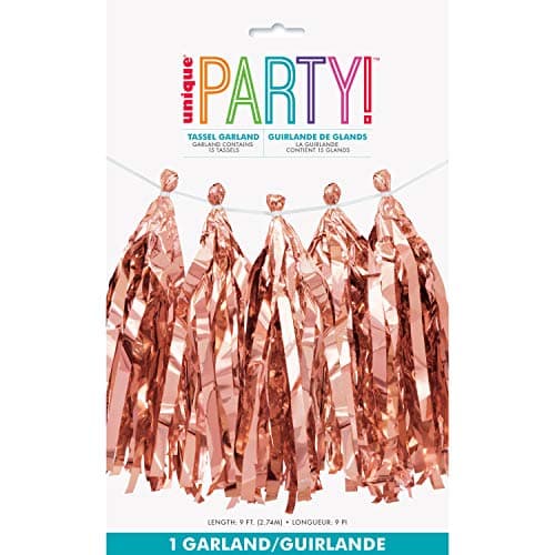 Unique Party Supplies Foil Tassel Garland