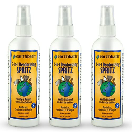EarthBath Vanilla & Almond 3-in-1 Deodorizing Spritz for Dogs 8oz ...
