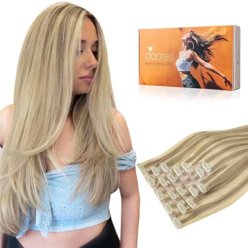 DOORES Seamless Clip In Hair Extensi…