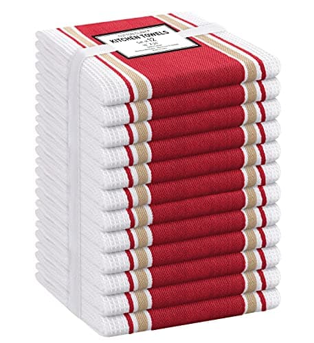 Eurocafe Waffle Weave Terry Kitchen Towels | kitchentowels.org