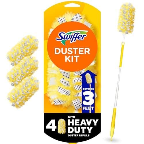 Trousse de démarrage Swiffer Dusters haute résistance avec manche extensible
