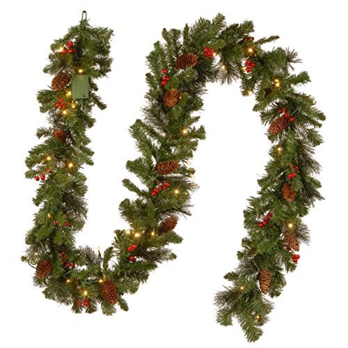 National Tree Company Artificial Christmas Garland, Green, Dunhill Fir ...