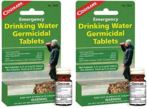 Pastilles germicides pour eau potable Coghlan s