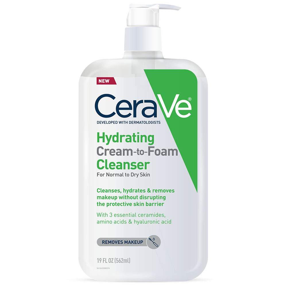 Amazon.com: CeraVe Hydrating Cream-to-Foam Cleanser | Hydrating Makeup ...