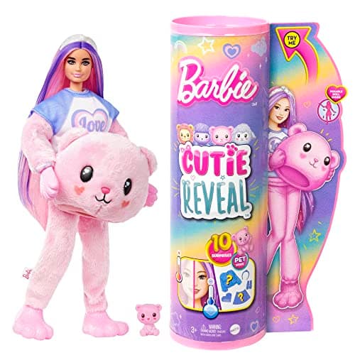 Barbie Cutie Reveal Cozy Cute Tees Series Teddy Bear Doll