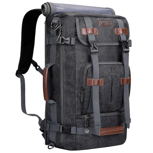 WITZMAN Canvas Backpack Large Travel Rucksack