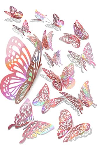 12-Pack 3D Butterfly Wall Stickers PVC Decals Home Decor Art Mural for ...