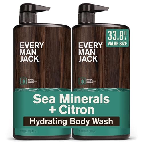 Every Man Jack Mens Body Wash - Activated Charcoal | 1 6.9-ounce 500mL ...