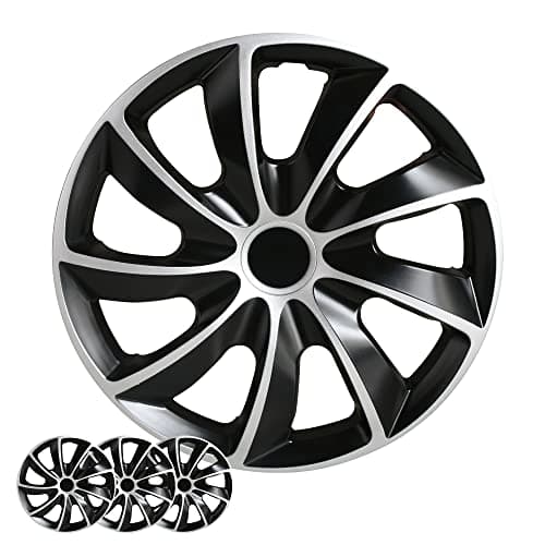 Universal ABS Wheel Cover Wheel Skins Set Hub Caps Silver 14'' -Set of ...