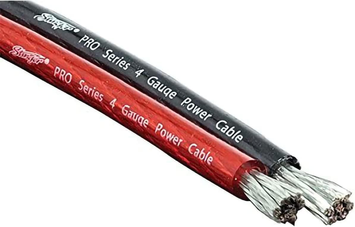 Amazon.com: Stinger SPW14TB PRO 4 Gauge Power Wire 100Ft. (Black ...