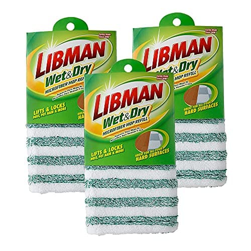 Libman 18 in. Microfiber Wet and Dry Flat Mop with 2-Piece Handle (6 ...