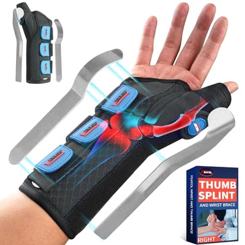 FEATOL Wrist Brace Carpal Tunnel, Night Support Brace with Wrist Splint ...