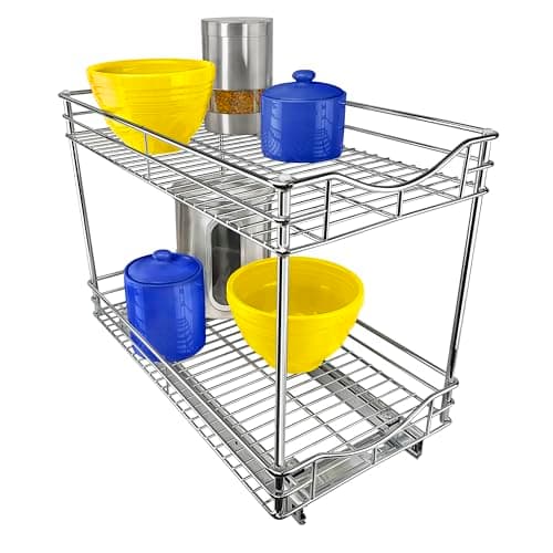 LYNK PROFESSIONAL Slide Out Double Drawer - Pull Out Two Tier Sliding ...