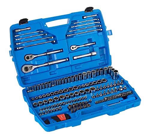 Mastercraft Socket Set, 3/8-in Drive, SAE/Metric, CRV, Nickel-Chrome ...