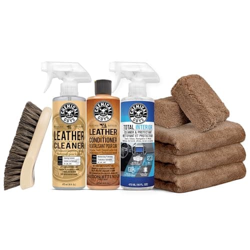 Chemical Guys Leather Cleaner and Conditioner Complete Leather Care Kit
