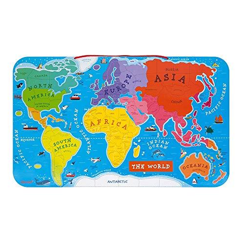 Janod Die Welt Magnetic World Map Puzzle - Worldshop