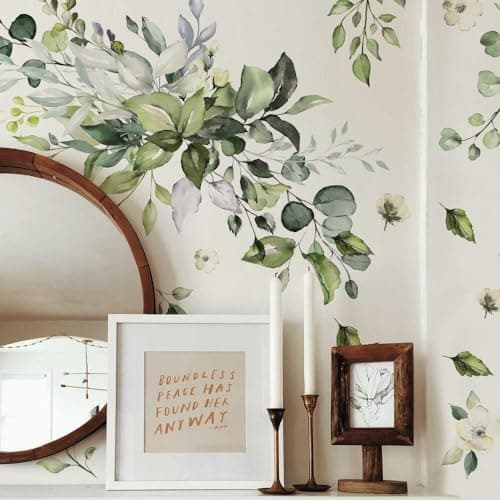 RoomMates Watercolor Floral Succulents Peel and Stick Giant Wall Decals ...