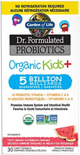 Garden of Life Dr. Formulated Probiotics Organic Kids+ - Strawberry ...