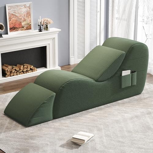 BALUS 68" Yoga Sofa With Three Pillows, Chaise Lounge Chair For Yoga ...