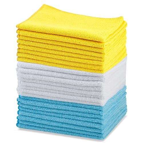 Amazon Basics Microfiber Cleaning Cloth, Non-Abrasive, Reusable and ...