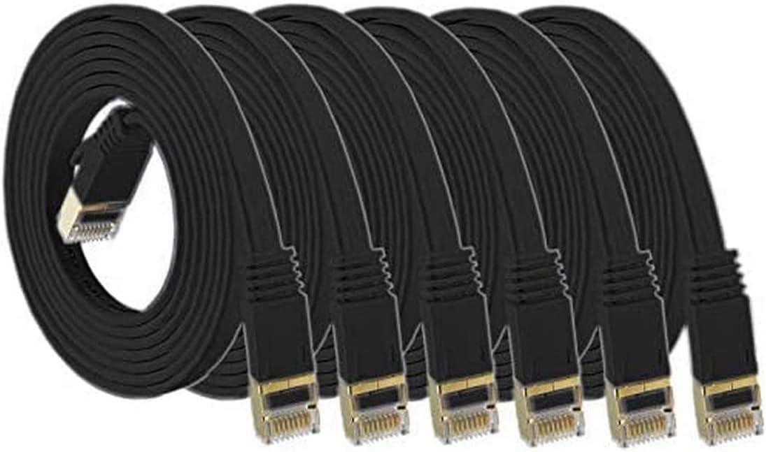 Amazon.com: Jadaol Cat 7 Shielded Ethernet Cable 5 ft 6 Pack (10GB ...