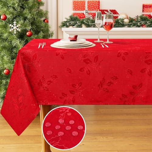 RAY STAR Christmas Tablecloth 52x70 Rectangular Polyester Machine ...