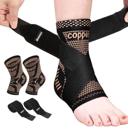 Equate Copper-Infused Ankle Compression Sleeve Brace, Medium / Large ...