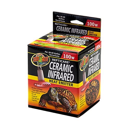 Zoo Med ReptiCare Ceramic Infrared Heat Emitter 100 watt, for 30-40 ...