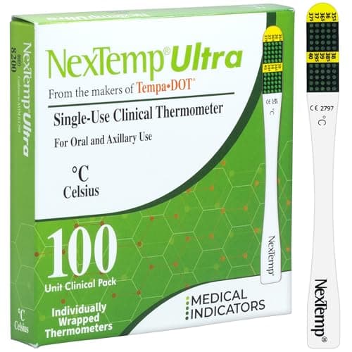 NexTemp® Ultra 12 Pack - Disposable Thermometers - Fahrenheit - Walmart.com