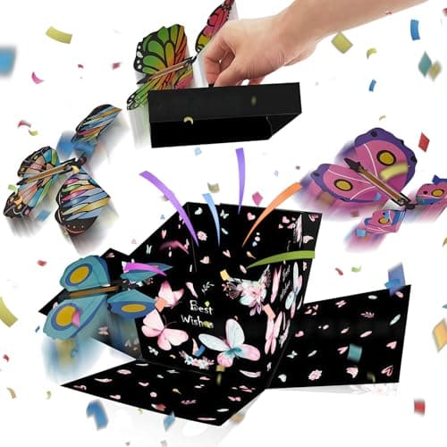 Flying Butterfly Gift Box with 3 Layers, Pop Up Surprise Card Box with ...