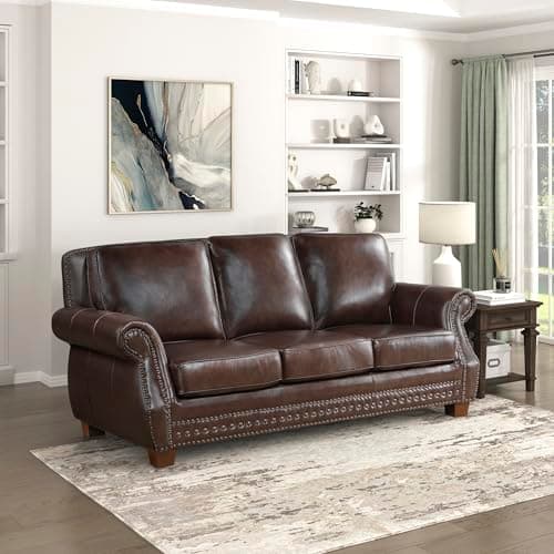 Lexicon 86" W Sofa, Top Grain Leather …