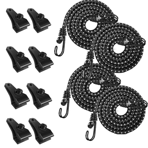 40Pcs Plastic Cord Locks with 1/8-Inch 65ft Elastic Cord Stretch String ...