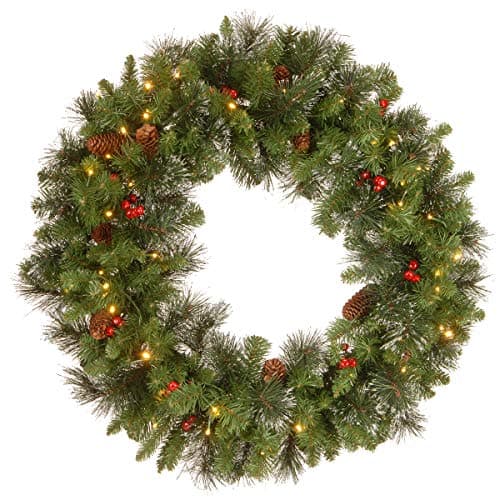 National Tree Company Crestwood Spruce Pre-Lit Wreath