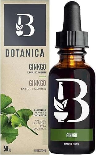 Botanica Ginkgo Biloba Liquid Herb Extract Tincture, Brain Supplement ...