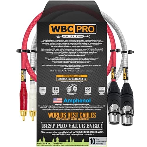 Pro Audio XLR Female to RCA Male Cables - Custom Cable Connection