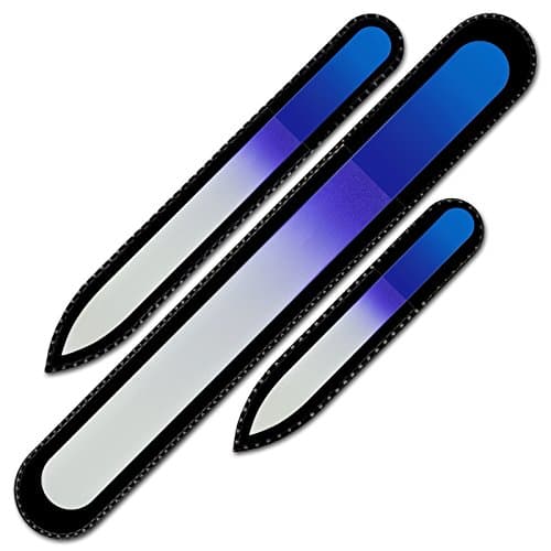 Amazon.com : Glass Nail File - Mont Bleu Premium Set of 3 Crystal ...