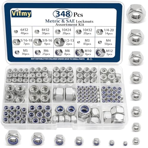 Vifmy SAE & Metric Nylon Insert Lock …