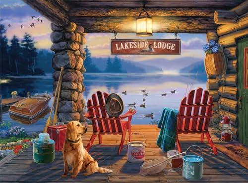 Buffalo Games Darrell Bush Moonlight Lodge 1000 Pieces Jigsaw Puzzle ...