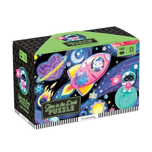 Space Illuminated 500 Piece Glow in the Dark Family Puzzle - Mudpuppy