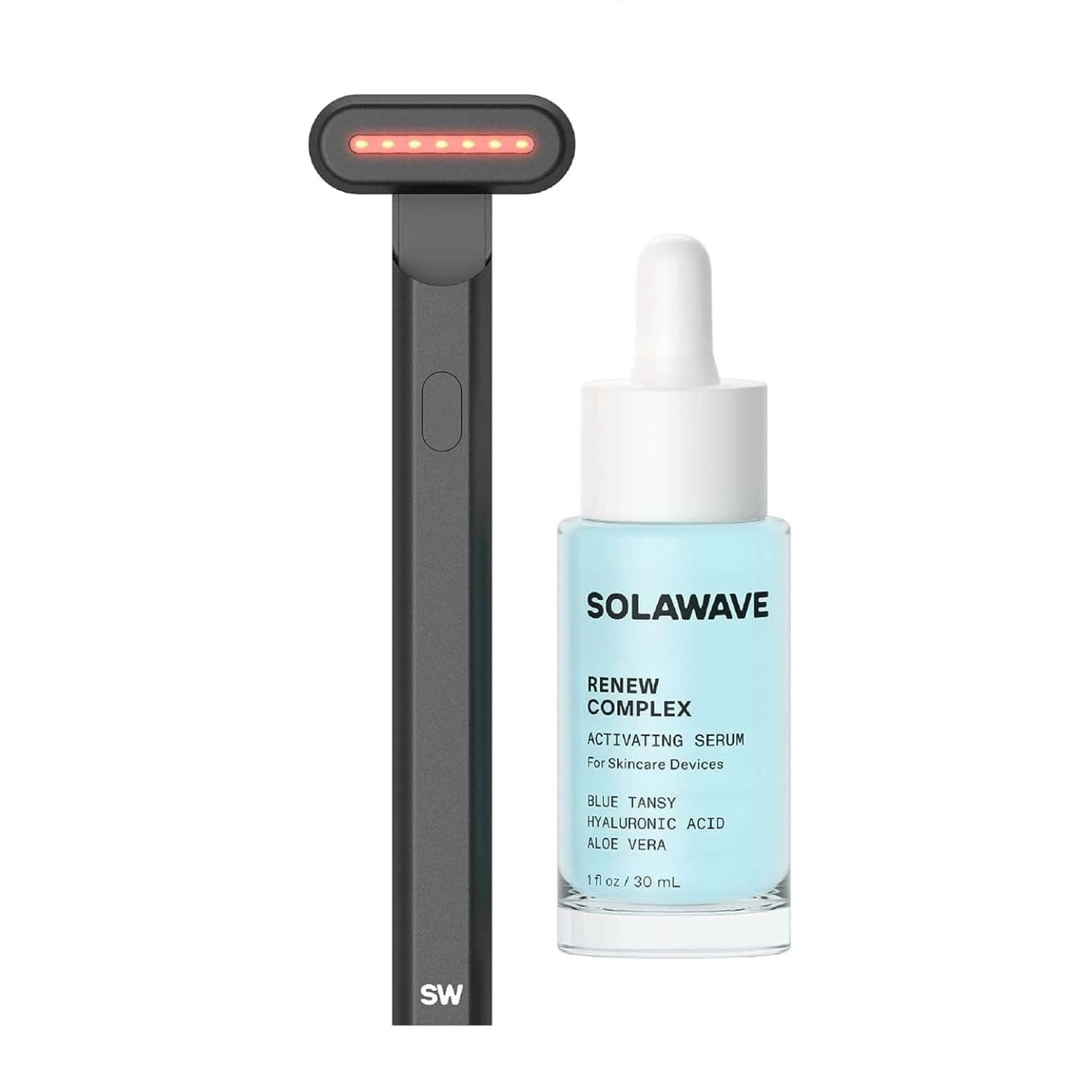Solawave 4-in-1 Radiant Renewal Wand and Serum Bundle, Face Skincare ...