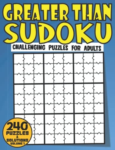 Livre de sudoku « plus grand que » de Djape