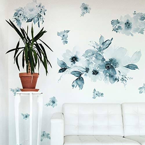 RoomMates Watercolor Floral Succulents Peel and Stick Giant Wall Decals ...