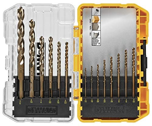Jeu de forets en cobalt industriel DEWALT Pilot Point