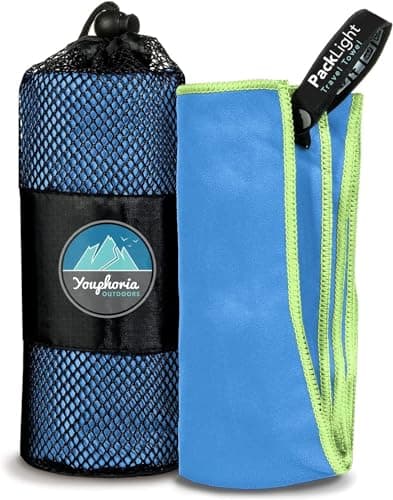 Youphoria Outdoors Quick Dry Travel Towel with Carry Bag - Compact ...
