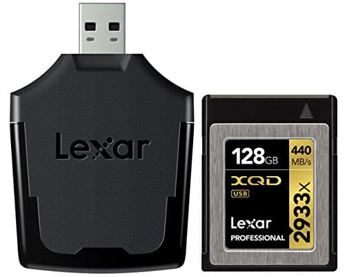Lexar memory card XQD 2.0 128GB Professional 2933x 440MB/s + USB 3.0 ...