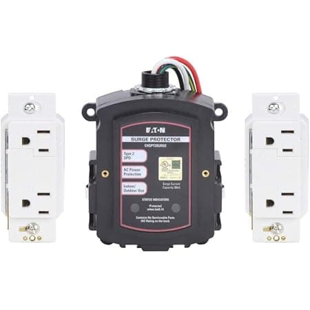 Amazon.com: Eaton CHSPT2SURBUNDLE Whole House Protector and Two Surge ...