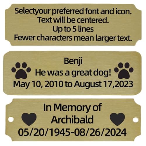 Empty gold or brass nameplate mockup with a brushed rectangular design ...