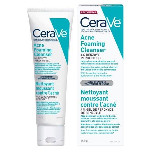 CeraVe Acne Foaming Cream Cleanser 5 oz & Resurfacing Serum 1 oz ...